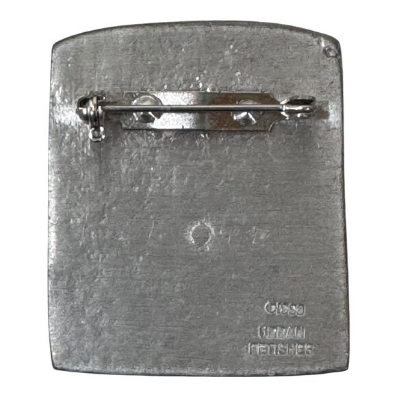 Urban Fetishes 1993 Petroglyph Pin Brooch Tribal Dancer Design Silver Tone 2" - Picture 2 of 6